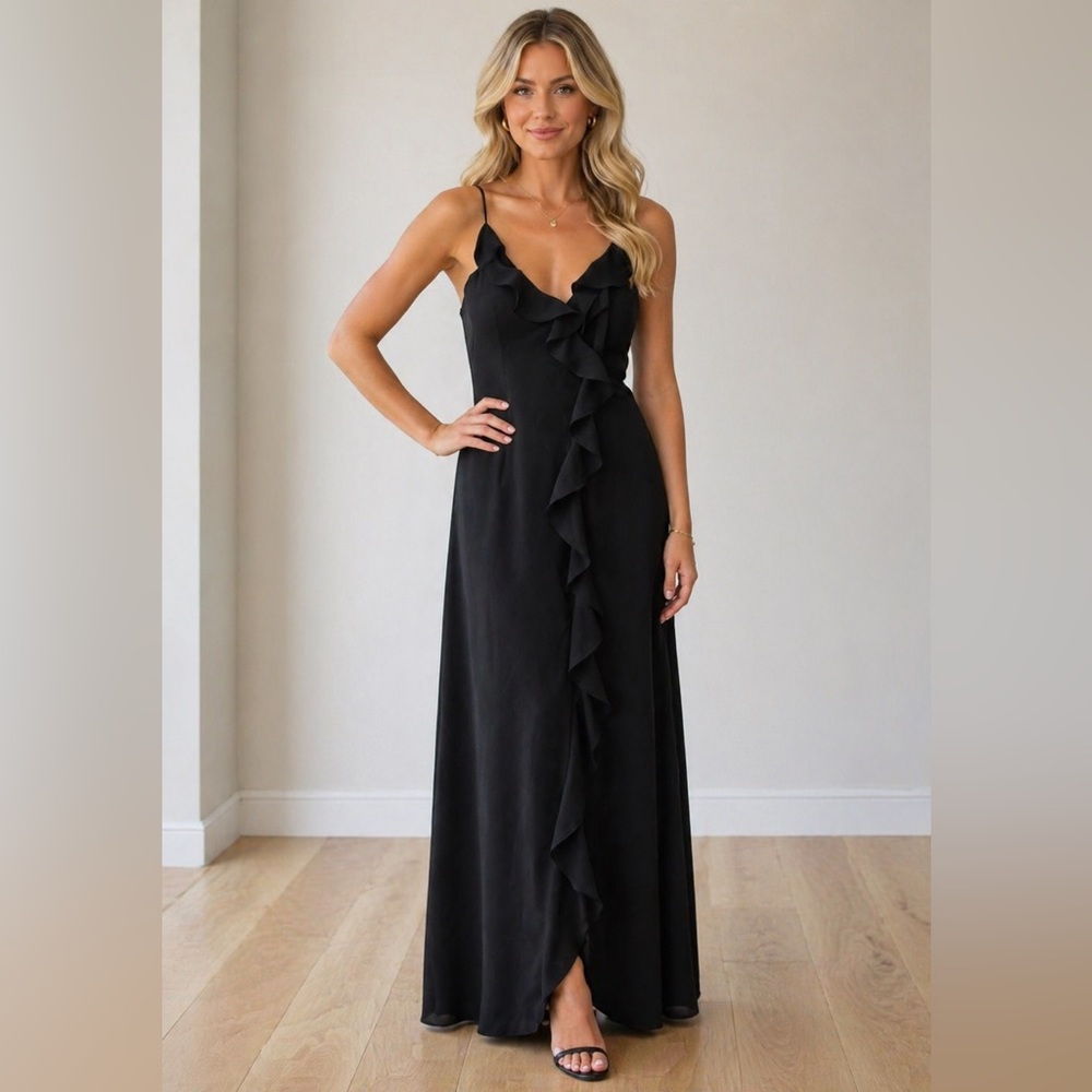 Long dressy dress. Formal affair